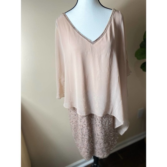 J. Kara Formal Pink Sequin Evening Gown size 18 - Picture 4 of 16